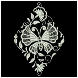 White Work Butterflies 08(Md) machine embroidery designs