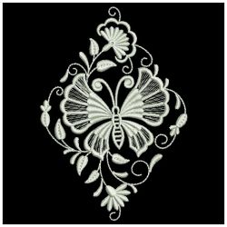 White Work Butterflies 08(Lg) machine embroidery designs