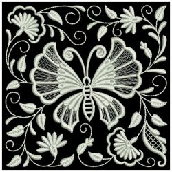 White Work Butterflies 10(Sm) machine embroidery designs