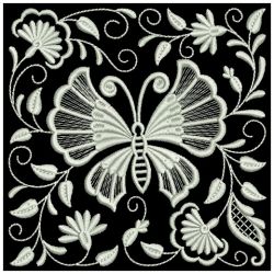 White Work Butterflies 10(Md) machine embroidery designs