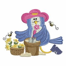 Blue Garden Birds 12 machine embroidery designs