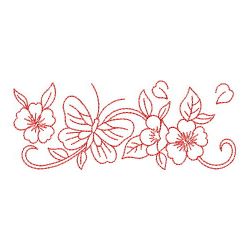 Redwork Dancing Butterflies 03(Lg) machine embroidery designs