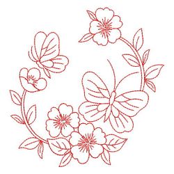 Redwork Dancing Butterflies 06(Md) machine embroidery designs