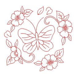 Redwork Dancing Butterflies 08(Sm) machine embroidery designs