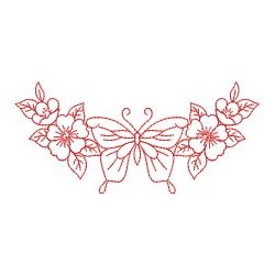 Redwork Dancing Butterflies 09(Md) machine embroidery designs