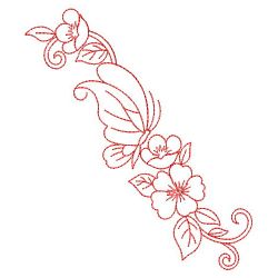 Redwork Dancing Butterflies 10(Lg) machine embroidery designs