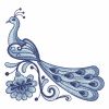 Blue Jacobean Peacocks 02(Lg)