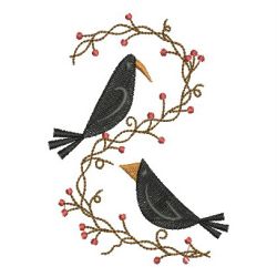 Folk Crows 01 machine embroidery designs
