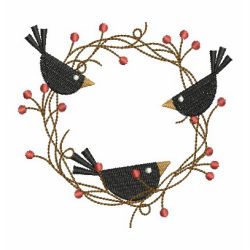 Folk Crows 03 machine embroidery designs