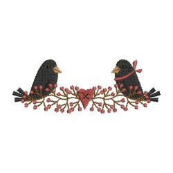 Folk Crows 04 machine embroidery designs