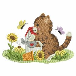 Garden Kitty 01 machine embroidery designs