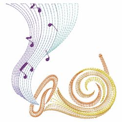 Rippled Music Notes 03(Lg) machine embroidery designs