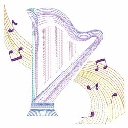Rippled Music Notes 05(Sm) machine embroidery designs