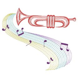 Rippled Music Notes 06(Md) machine embroidery designs