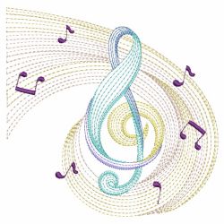 Rippled Music Notes 09(Md) machine embroidery designs