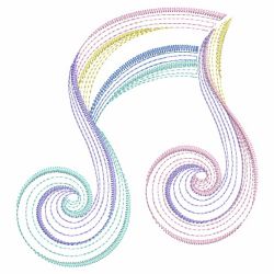 Rippled Music Notes 11(Md) machine embroidery designs