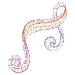 Rippled Music Notes 14(Sm) machine embroidery designs