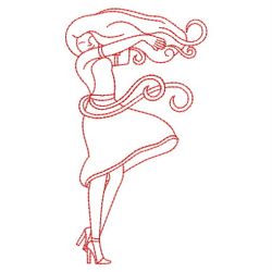 Redwork Fashion Girls 03(Lg) machine embroidery designs