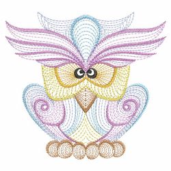 Rippled Owls 05(Lg) machine embroidery designs