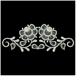 White Work Roses 2 machine embroidery designs