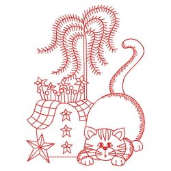Redwork Lazy Kitten 08(Sm)