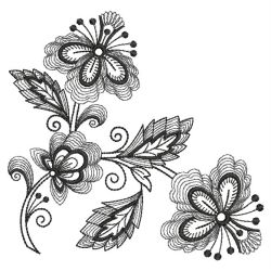 Jacobean Black 2 04(Sm) machine embroidery designs