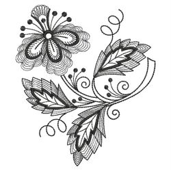 Jacobean Black 2 10(Sm) machine embroidery designs