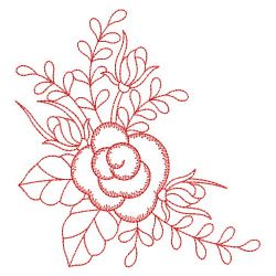 Redwork Pearl Roses(Lg) machine embroidery designs