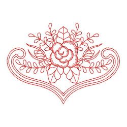 Redwork Pearl Roses 02(Lg) machine embroidery designs