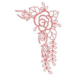 Redwork Pearl Roses 03(Md) machine embroidery designs