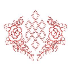 Redwork Pearl Roses 04(Md) machine embroidery designs
