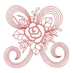 Redwork Pearl Roses 06(Sm) machine embroidery designs