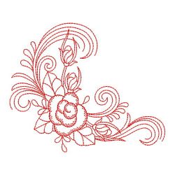 Redwork Pearl Roses 08(Lg) machine embroidery designs