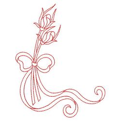 Redwork Pearl Roses 10(Sm) machine embroidery designs