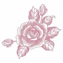 Sketched Roses 01(Lg) machine embroidery designs