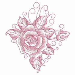 Sketched Roses 05(Md) machine embroidery designs