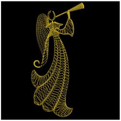 Golden Rippled Angels 01(Lg) machine embroidery designs