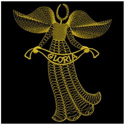 Golden Rippled Angels 04(Lg) machine embroidery designs