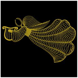 Golden Rippled Angels 05(Lg) machine embroidery designs