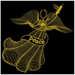 Golden Rippled Angels 07(Lg) machine embroidery designs