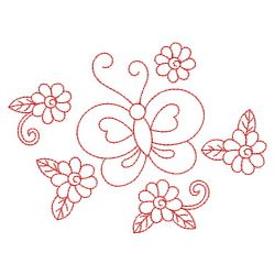 Redwork Dancing Butterflies 2(Lg) machine embroidery designs
