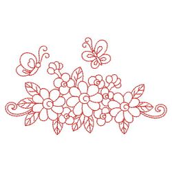 Redwork Dancing Butterflies 2 04(Md) machine embroidery designs