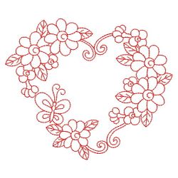 Redwork Dancing Butterflies 2 06(Md) machine embroidery designs