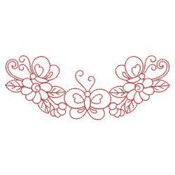 Redwork Dancing Butterflies 2 11(Md) machine embroidery designs