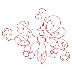 Redwork Dancing Butterflies 2 12(Sm) machine embroidery designs