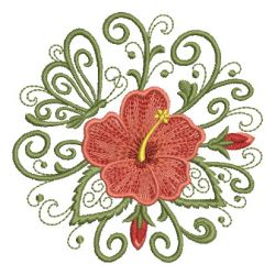 Art Deco Hibiscus 04(Sm) machine embroidery designs