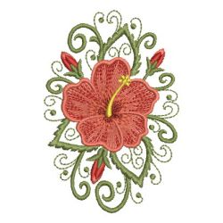 Art Deco Hibiscus 05(Lg) machine embroidery designs