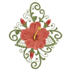 Art Deco Hibiscus 06(Sm) machine embroidery designs