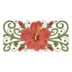 Art Deco Hibiscus 07(Sm) machine embroidery designs