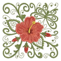 Art Deco Hibiscus 08(Md) machine embroidery designs